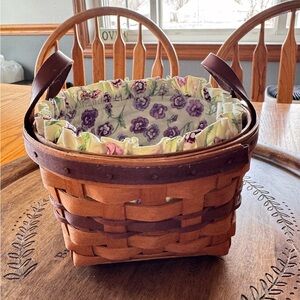 Longaberger 1992 May Series Pansy Basket